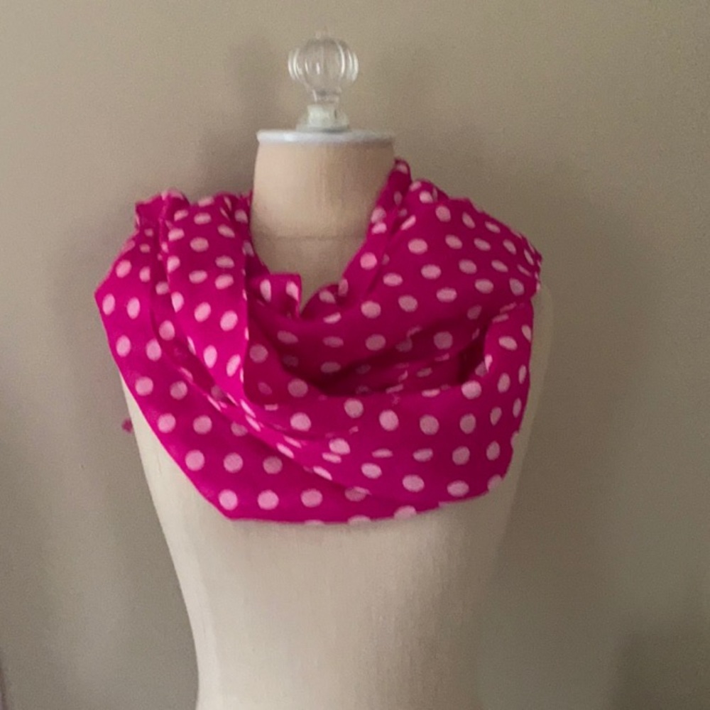 Kate Spade Pink Polka Dot Scarf